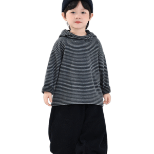 Stylish Toddler Striped Hoodie + Oversized Pants: Edgy Kids' Casual Wear