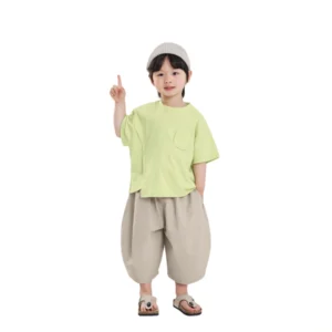 Boys Summer Green Short Sleeve T-Shirt